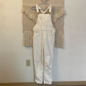 Mom Jean Overalls in Cream